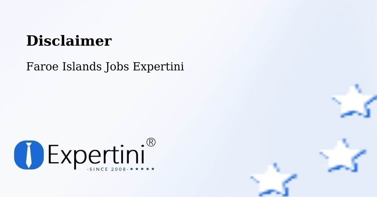 Disclaimer – Ánir - Faroe Islands Jobs Expertini